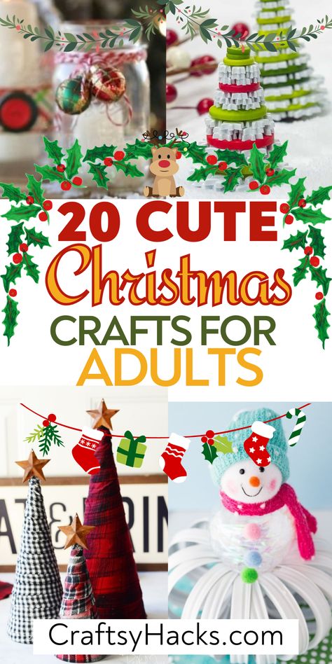 Christmas Crafts for Adults Seniors Christmas Crafts, Diy Crafts To Give As Gifts, Christmas Crafts To Make With A Group, Super Saturday Christmas Crafts, Winter Crafts For Seniors Assisted Living, Winter Crafts For Elderly, Christmas Activities For Assisted Living, Easy Christmas Crafts For Adults Simple, Crafts For Two People