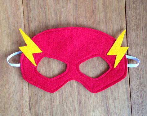 The Flash Mask / Costume - Felt Superhero Mask / Dress up The Flash Mask, Superhero Flash, Felt Superhero, Flash Mask, Neck Scarfs, Cowboy Bandana, Superhero Mask, Mascaras Halloween, Bandana Neck