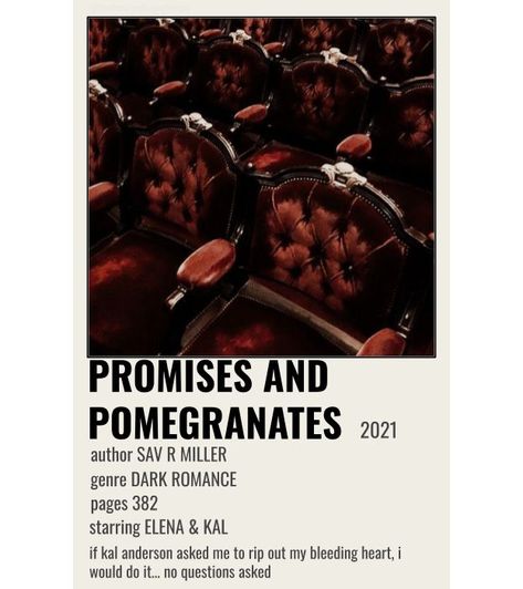 Pomegranate Quotes, Promises And Pomegranates, Sav R Miller, Pomegranate Poster, Book Hangover, Book Log, Book Instagram, Book Cover Illustration, Dark Romance Books