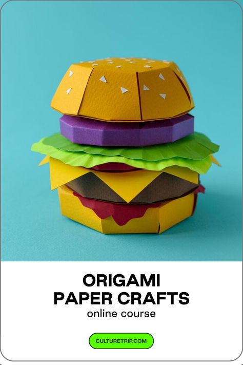 Paper Food Crafts, Food Origami, Origami Food, Crafts Elementary, Dimensional Shapes, Paper Food, Japanese Origami, Fun Fall Activities, Easy Paper Crafts Diy