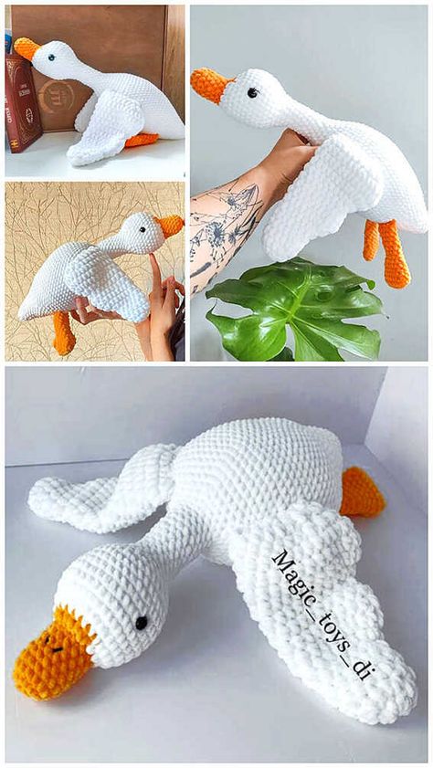 The Best Amigurumi Goose Crochet Patterns - Penguin Hobbies Goose Crochet, Bag Pattern Free, Crochet Animals Free Patterns, Vintage Dress Patterns, Crochet Goodies, Crochet Tutorials, Interesting Ideas, Crochet Top Pattern, Amigurumi Free