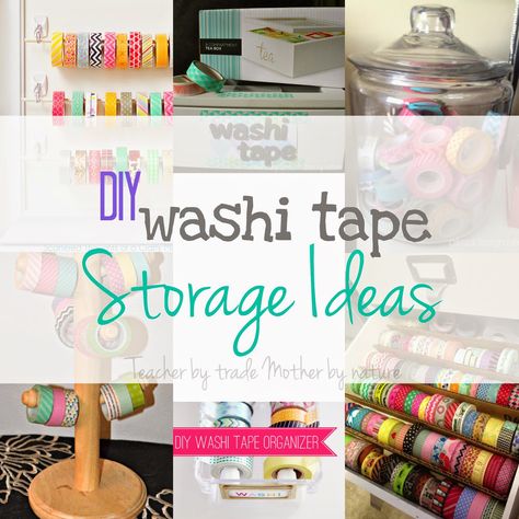 DIY: Washi Tape Storage Ideas Washi Tape Storage Ideas, Tape Storage Ideas, Diy Washi Tape Organizer, Diy Washi Tape Dispenser, Diy Washi Tape Storage, Washi Tape Organizer, Craft Storage Diy, Washi Storage, Washi Tape Dispenser