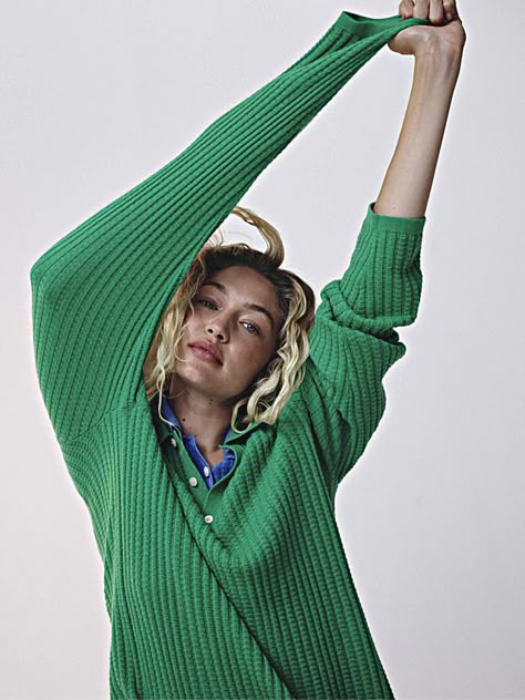 femalestunning Gigi Hadid Sweater, Porter Magazine, Gigi Hadid Outfits, Candice Swanepoel, Barbara Palvin, Irina Shayk, Fashion Photography Editorial, Adriana Lima, Zayn Malik