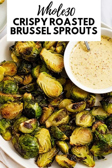 Garlic Dijon Sauce, Carb Friendly Recipes, Dijon Sauce, Easy Whole 30 Recipes, Whole30 Keto, Roasted Brussel, Sprout Recipes, Low Carb Vegan, Brussels Sprouts Recipe