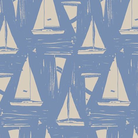 Sail Illustration, Ocean Prints, Sharon Holland, Nautical Fabric, Holland Art, Sea Pattern, Nautical Prints, Conversational Prints, Scandinavian Pattern