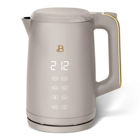 Tea That Tastes Just Right. The Beautiful 1.7l Programmable Temperature Kettle With Touch-Activated Display Allows You To Boil 7 Cups Of Water In Under 7 Minutes. 4 One-Touch Preset Programs For White, Green, Oolong And Black Teas Ensure Every Cup Is Brewed To Perfection. Created By Drew Barrymore, Beautiful Kitchenware Combines Elegant Design And Contemporary Colors For High-Performance Appliances That Look Beautiful On Your Kitchen Counter. Condition: New. Our Signature Touch-Activated Display Cute Electric Kettle, Tea Kettle Aesthetic, Drew Barrymore Beautiful, Beautiful Kitchenware, Iced Tea Maker, Rainbow Coffee, Vintage Coffee Cups, Gadgets Kitchen Cooking, Glass Tea Cups