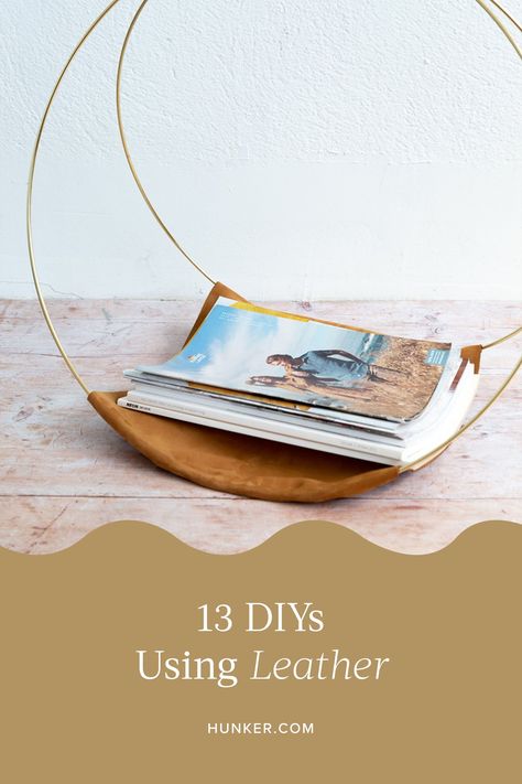 Leather Picture Frame Diy, Leather Wall Decor, Leather Craft Ideas, Leather Wall Art, Plant Holder Diy, Leather Home Decor, Leather Picture Frames, Diy Leather Projects, Leather Craft Patterns