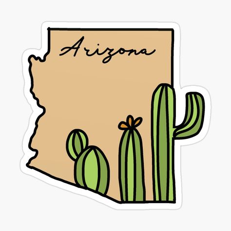 Get my art printed on awesome products. Support me at Redbubble #RBandME: https://www.redbubble.com/i/sticker/Arizona-State-by-rileyart2/149070229.EJUG5?asc=u Arizona State Outline, State Stickers, State Outline, Scrapbook Book, Arizona State, Scrapbook Stickers, Travel Scrapbook, Sticker Design, Arizona