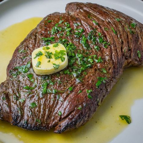 Herb Butter Flat Iron Steak Recipe - Instacart Flat Iron Steak Recipe, Best Way To Cook Flat Iron Steak, Flatiron Steak Recipes, Flat Iron Steak Marinade, Flat Iron Steak Recipes, Fresh Garden Salad, Flat Irons Best, Flat Iron Steak, Steak Marinade