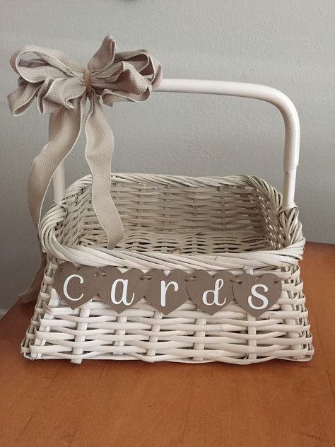 Wedding Card Basket. Card Basket. Bridal Shower Basket. Bridal Shower Card Basket Ideas, Bridal Shower Basket, Wedding Card Basket, Bridal Shower Baskets, Card Basket, Wedding Shower Cards, Bridal Shower Card, 50th Anniversary Party, White Baskets