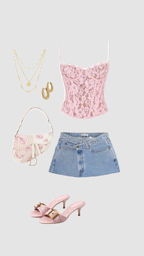 Pink Going Out Outfits, Y2k Girly Outfits, Midsummer Outfit, Ibiza Outfits, 2000s Fashion Outfits, Paris Outfits, Summer Fits, Simple Trendy Outfits, Cute Everyday Outfits