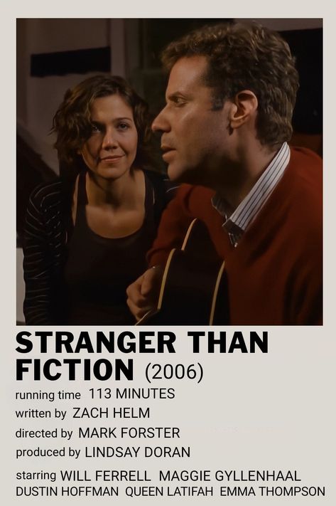 Stranger Than Fiction Movie, Autumn Movies, The Fall Movie, Stranger Than Fiction, Romantic Comedies, Movie To Watch List, Movie Aesthetic, Polaroid Poster, Fiction Movies