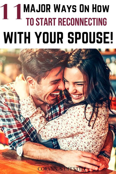 couple at the wooden table, hugging and laughing with each other. 11 Major ways on how to start reconnecting with your spouse. The Roommate, Dating A Married Man, Love You Like Crazy, Soulmate Connection, Make Him Miss You, Relationship Struggles, Relationship Psychology, Best Relationship Advice, Healthy Advice