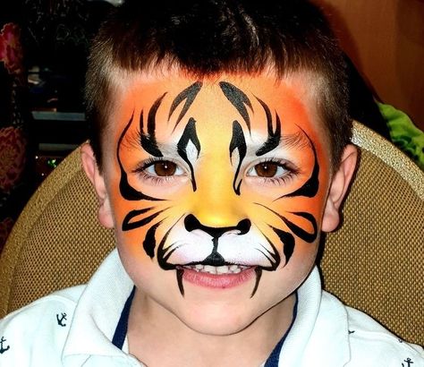 Face Painting Tiger, Glow Face Paint, Fox Face Paint, Tiger Face Paint, Easter Face Paint, Animal Face Paintings, Festival Paint, Face Painting For Boys, Professional Face Paint