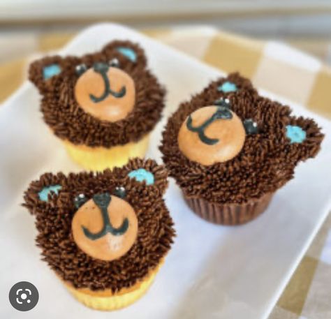 Teddy Bear Cupcakes Ideas, Bear Cupcake Cake, Cute Animal Cupcakes, Recipes For Cupcakes, Teddy Bear Cupcakes, Teddy Bear Baby Shower Theme, Valentines Cakes, Animal Cupcake, Make Cupcakes