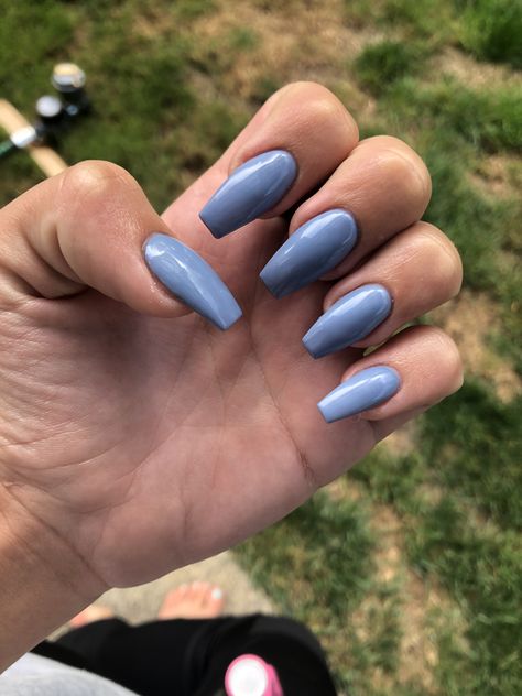 Grade 8 Grad Nails, Steel Blue Nails, Grad Nails Acrylic, Acrylic Blue Nails, Nails Acrylic Blue, Grade 8 Grad, Grad Nails, Vacation Nails, Grade 8