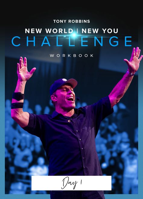 Tony Robbins | Challenge Workbook New You Challenge, Anthony Robbins, Tony Robbins, Motivational Speaker, New You, Read Later, Change The World, Life Changes, Other People