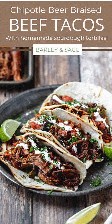 These chipotle beer braised beef tacos are one of my favorite easy weeknight meals! With just a few simple ingredients and 10 minutes of prep time, the slow cooker does all the work to bring you the most flavorful, melt-in-your-mouth shredded beef for tacos! Beef Cheek Tacos Recipe, Tacos Board, Shredded Beef Tacos Crockpot, Pulled Beef Tacos, Shredded Beef For Tacos, Beef For Tacos, Beer Braised Beef, Mexican Things, Shredded Beef Tacos