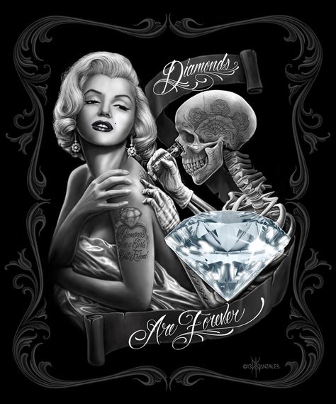 Marilyn Monroe Diamonds are Forever Blanket. Buy it wholesale online at EclipseDist.com. Great decor for cabins, trailers, home and more. A luxurious blanket. Can be used at the game, on a picnic, in the bedroom, or cuddle under it in the den while watching TV. These detailed designs bring adventure into your home yet keep you warm and cozy on those chilly domestic safaris. These blankets are extra warm, as soft as mink (also known as “Korean mink”) and have superior durability. David Gonzales Art, Marilyn Monroe Signature, Marilyn Monroe Diamonds, Marilyn Monroe Wallpaper, Marilyn Monroe Tattoo, David Gonzalez, Marilyn Monroe Artwork, Skull Bedding Sets, Lowrider Art