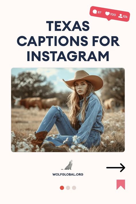 Woman in cowboy hat and denim sitting in a field, Texas Instagram captions theme.
A checklist of Texas-themed sentiments with related emojis on a webpage.
Advertisement featuring a happy woman with a laptop, promoting an Instagram engagement service. Texas Instagram Captions, Cowboy Town, Texas Humor, San Antonio River, Texas Forever, Insta Captions, Big Bend National Park, Caption For Yourself, Honky Tonk