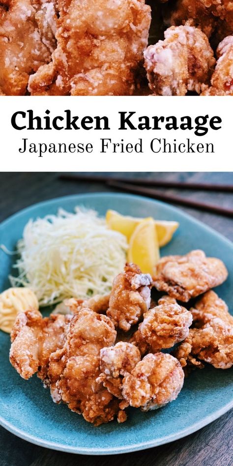 Karage Chicken Recipe Japanese Food, Karage Chicken Japanese Style, Karage Chicken Recipe, Karage Chicken, Chicken Karaage Recipe, Karaage Recipe, Extra Crispy Chicken, Karaage Chicken, Sukiyaki Recipe