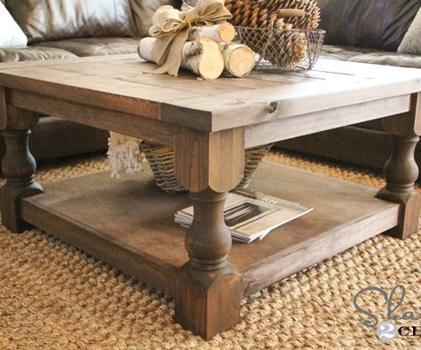 DIY plans Turned Leg Coffee Table, Diy Coffee Table Plans, Diy Esstisch, Coffee Table Plans, Home Decor Catalogs, Chic Coffee Table, Diy Dining Table, Coffee Table Legs, Unique Coffee Table