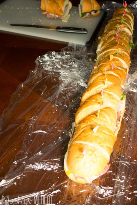 Submarine Sandwich Party, Sub Sandwich Bar Ideas Party, Sub Sandwiches For A Crowd, Party Subs For A Crowd, Sub Sandwich Ideas Party, Sub Sandwich Bar, Party Subs, Subway Sandwich, Sliced Roast Beef