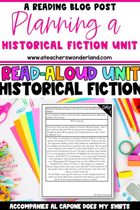 Are you looking for ways to introduce your students to the genre of historical fiction? Look no further! This post outlines an in-depth unit plan that will help get your students excited about reading historical fiction. Plus, it includes a FREE printable worksheet! Teaching Historical Fiction, Historical Fiction Activities, Ela Lesson Plans, Reading Lesson Plans, 6th Grade Reading, Reading Unit, Reading Curriculum, Science Skills, Fast Finishers