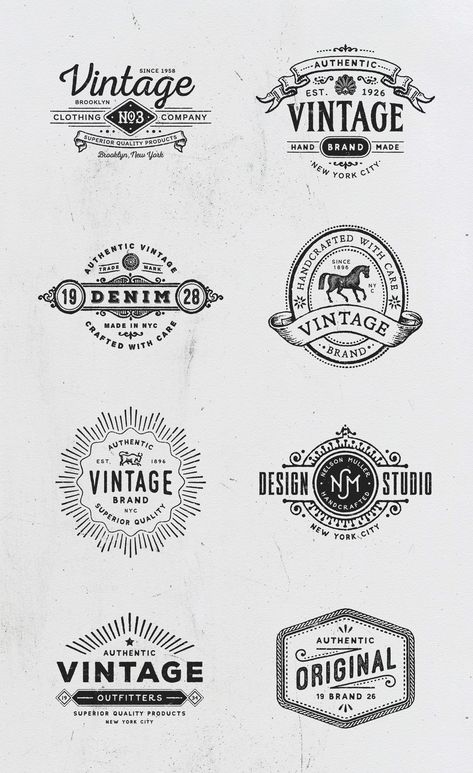 Typographie Logo, Logo Design Inspiration Vintage, Logos Retro, Retro Logo Design, Inspiration Logo Design, Logo Minimalista, Vintage Logos, Logo Creator, Logo Retro