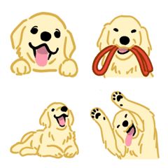 Chibi Golden Retriever, Golden Retriever Animated, Simple Dog Drawing, Cartoon Golden Retriever, Golden Retriever Doodle, Golden Retriever Cartoon, Golden Retriever Tattoo, Golden Retriever Drawing, Dog Emotions