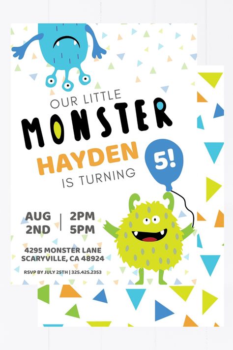 Monster Birthday Party Invitations, Monster Party Invitations, Monster Mash Party, Monster Invitations, Senses Preschool, Monster Birthday Party, Boy Party Invitations, Monster Birthday Invitations, Little Monster Birthday