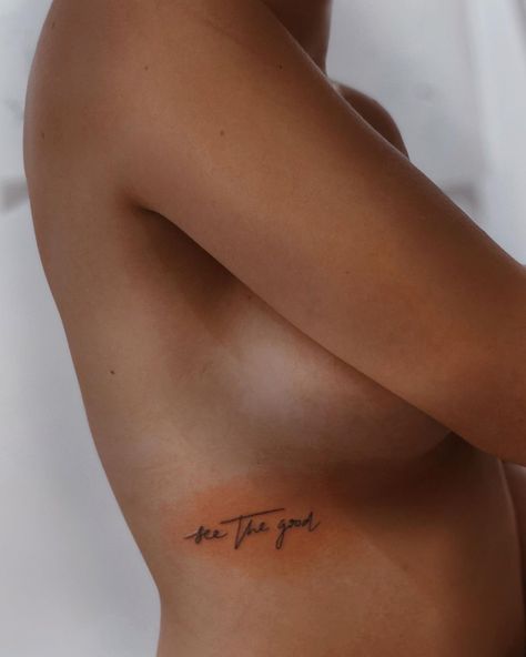 TAMARA | there tattoo on Instagram: “See the good 🕊” See The Good Tattoo, Good Tattoo, Tiny Quotes, Daily Life Hacks, See The Good, Support Black Business, Popsugar Beauty, Smart Living, Tattoo Placement