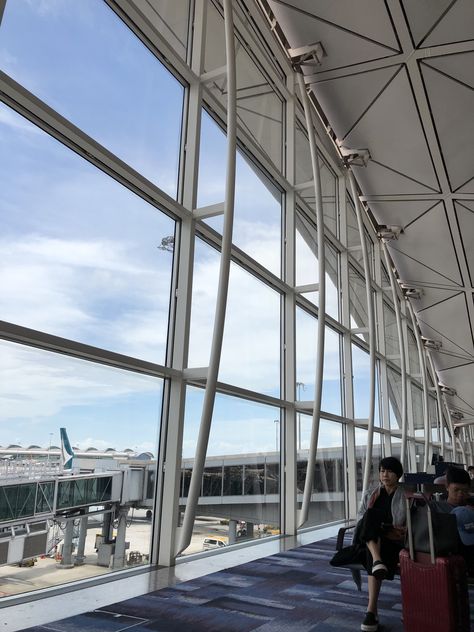 Airport Window, Hongkong Airport, Airport Gate, Hong Kong, Gate, Louvre, Building, Travel, Quick Saves