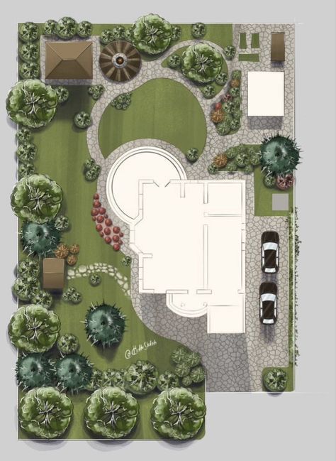 Landscape Ideas Drawing Architecture, Landscape Ideas Plan Architecture, Landscape Ideas Sketch, Villa Landscape Design Plan Layout, Landscape Design Drawings Plan, Compound Landscape Design, Architecture Landscape Plan, Landscape Plan Sketch, Landscape Plan Architecture