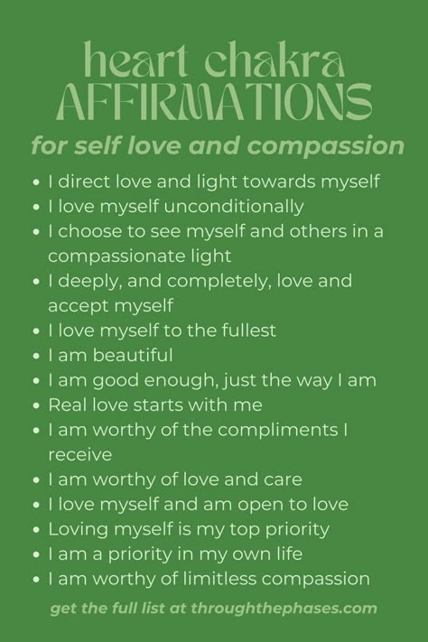 Chakra Affirmations Mantra, Chakra Healing Affirmations, Unblocking Chakras, Chakras For Beginners, Mindfulness Journal Prompts, Chakra Mantra, Chakra Healing Meditation, Heart Chakra Healing, Chakra Affirmations