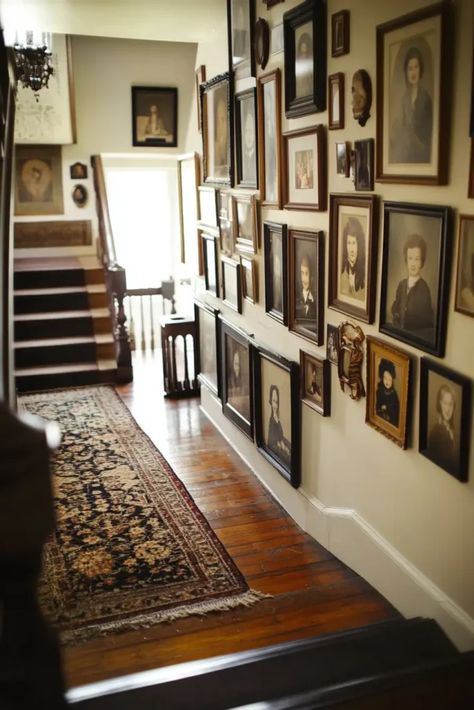 Wall Arrangement Ideas, Photo Arrangements On Wall, Hanging Family Photos, Photo Wall Ideas, Stairway Wall, Galley Wall, Photo Arrangement, Gallery Wall Living Room, Arrangement Ideas