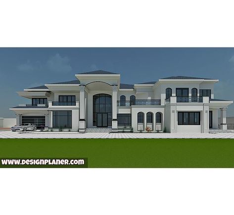 6 Bedroom House Plans, Family Area, Gym Bar, Two Story House Design, African House, Interior Design Plan, Free House Plans, Best Modern House Design, Mansion Floor Plan