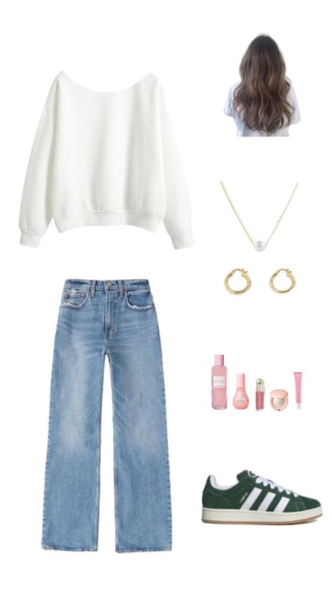 Sweatshirt - Target, jeans - H&M Cute Outfits From H&m, H&m Sweatshirt, H&m Outfits, H And M Outfits, Outfits To Wear With Jeans, Mom Jeans Aesthetic, Maddy Outfits, Modest Outfits Ideas, Minimalist Casual Outfit