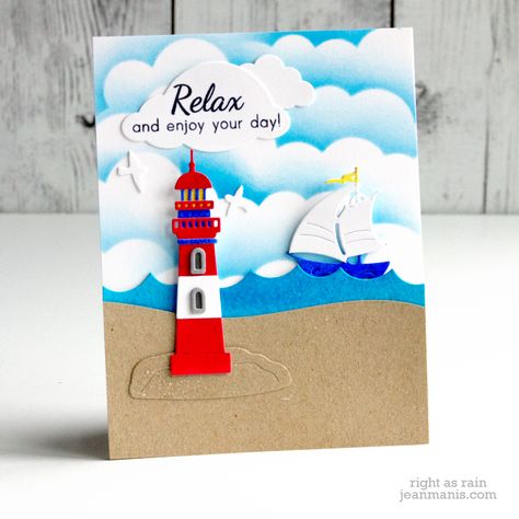 A Nautical Hello Cloud Stencil, Mft Cards, Impression Obsession, Papertrey Ink, Sketches Easy, Machine Learning Models, Square Card, Relaxing Day, The Cottage