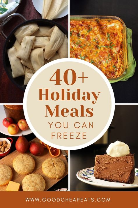 Knowing what holiday meals you can freeze can help you enjoy the season more and save some money and time while you're at it. Be prepared from breakfast all the way to dessert with these holiday recipes that you can make in advance and freeze. Christmas Freezer Meals, Thanksgiving Freezer Prep, Freezer Meals To Give As Gifts, Christmas Baking That Freezes Well, Recipes You Can Freeze, Make Ahead And Freeze Meals, Make Ahead Chicken Meals To Freeze, Meals You Can Freeze, Happy Money Saver Freezer Meals