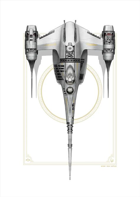 Naboo N-1 Starfighter, N-1 Starfighter Mandalorian, Mandalorian Naboo Starfighter, N-1 Starfighter, Naboo Starship, Otto Tattoo, N1 Starfighter, Scifi Vehicle, Naboo Starfighter