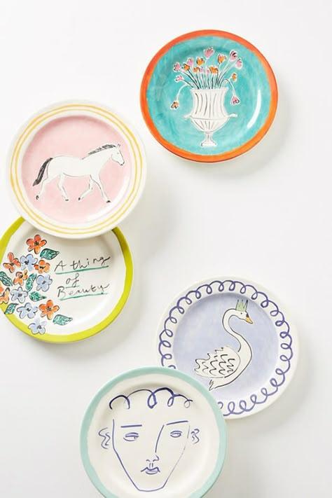 Anthropologie Plates, Dessert Design, Luke Edward Hall, Edward Hall, Pecking Order, Indoor Recess, China Shop, Pottery Painting Designs, Keramik Design