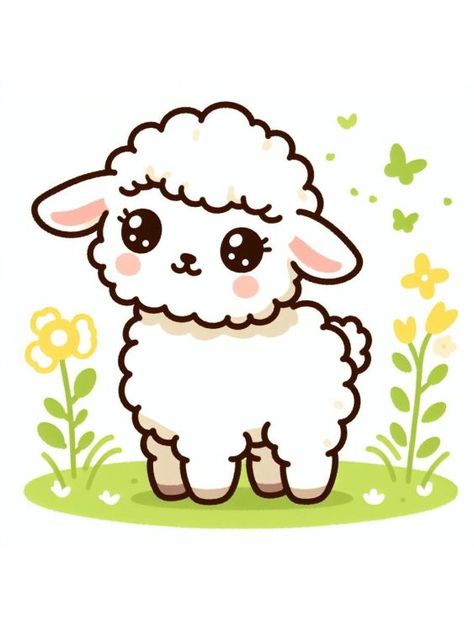 Easter-drawing-idea-baby-lamb_5bbd233f-b45a-4097-aaab-ff1330e1fe60 Easy Easter Drawings, Easter Drawings Ideas, Cute And Easy Drawing Ideas, Easter Drawing Ideas, Lamb Drawing, Easter Drawing, Cartoon Lamb, Easter Cartoons, Easter Drawings