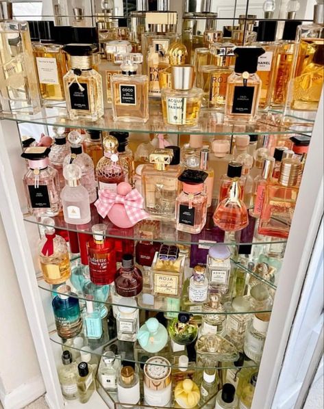 Good Girl Aesthetic, How To Organize Perfumes On Dresser, Pink Ysl, Valentino Born In Roma, Make Up Color, Profumo Victoria Secret, Koleksi Parfum, Perfume Organizer, Versace Perfume