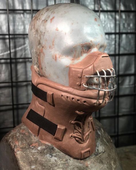 Inferno Effects LLC on Instagram: “Coming soon... Comment below: “Brace” or “Muzzled” for the name. . #sculpt #sculpture #monsterclay #clay #wip #comingsoon” Human Muzzle Mask, Human Muzzle, Muzzle Mask, Oc Ideas, Braces, Coming Soon, Mask, Sculpture, Human