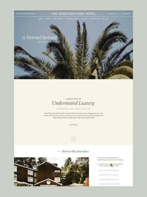 Brand Development, Website Design, and Collateral Design for The Stanford Park Hotel — Saturday Studio | Graphic Design, Branding Agency, Logo Design, Web Design | Charleston, SC Branding Agency Logo, Minimalist Hotel, Bold Website, Website Branding Design, Hotel Website Design, Luxury Website, Website Design Inspiration Layout, Agency Logo, Hotel And Resort