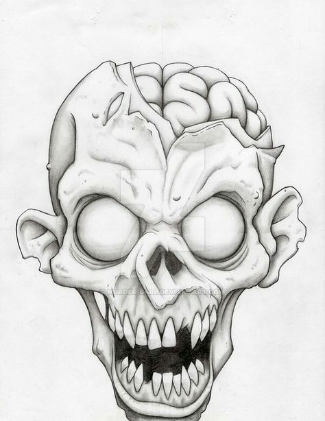 Mas como este @Desenhando._arts Zombie Drawings, Zombie Face, Scary Drawings, Creepy Drawings, Skull Art Drawing, Zombie Art, Skulls Drawing, Tattoo Art Drawings, Skull Drawing