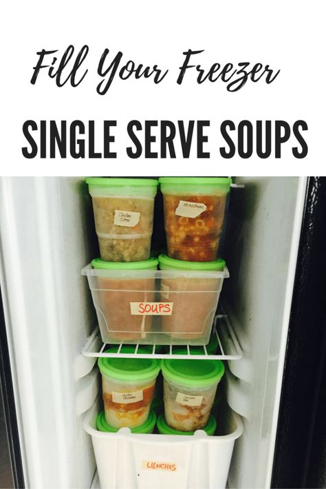 Individual Freezer Meals, Freezer Soups, Freezing Soup, Fill Your Freezer, Single Serve Meals, Bulk Cooking, Freezer Dinners, Freezer Recipes, Budget Freezer Meals