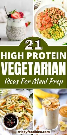 Non Meat Lunch Ideas, Veggie Protein Dinner, High Protein Low Carb Snacks Vegetarian, Meatless High Protein Lunch, Healthy Vegetarian Lunch For Work, Healthy Meatless Meals Dinners, Low Carb Vegetarian Recipes Lunch, Easy Vegetarian Meal Prep High Protein, Hi Protein Vegetarian Meals