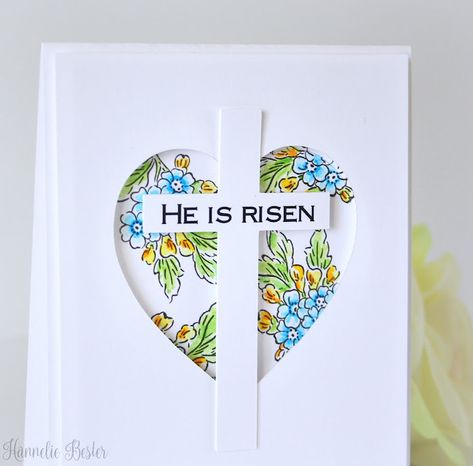 desert diva : Easter card: He is Risen Christian Easter Cards Handmade, Friday Activities, Easter Rocks, Cross Cards, Diy Easter Cards, Easter Cards Religious, Resurrection Eggs, Easter Resurrection, Easter Things